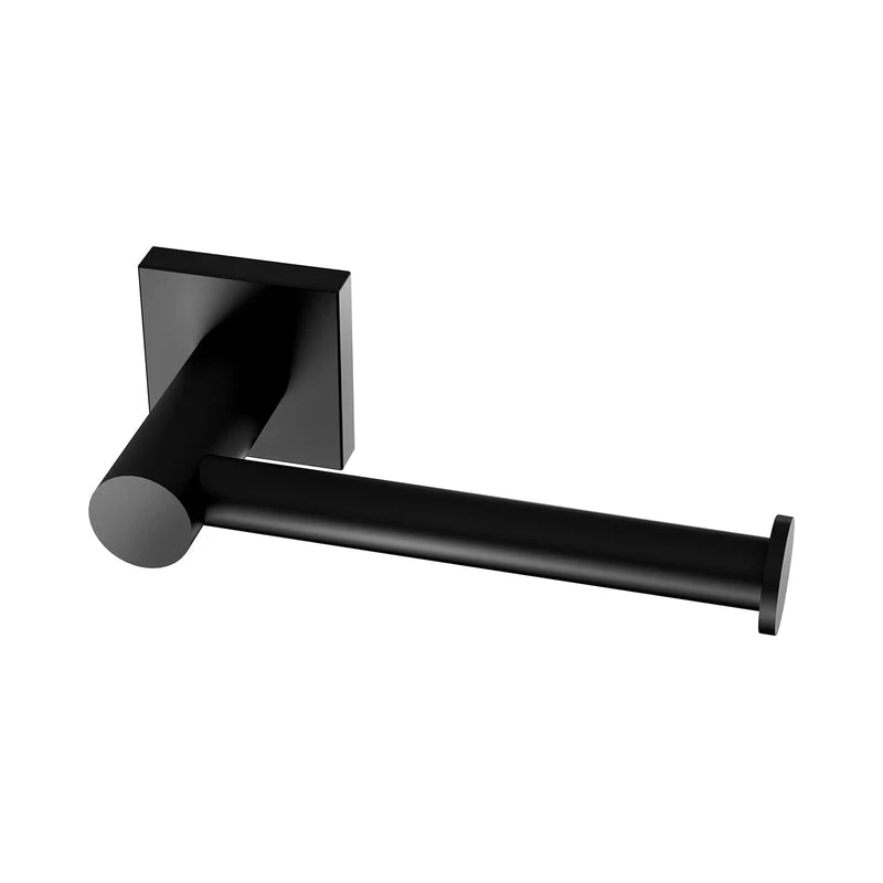 Phoenix Radii Toilet Roll Holder Square Plate - Black Matte