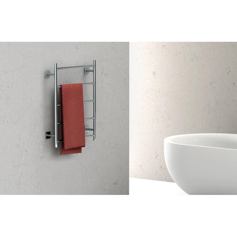 Phoenix Radii Towel Ladder 550 x 740mm Square Plate - Chrome - Image 3