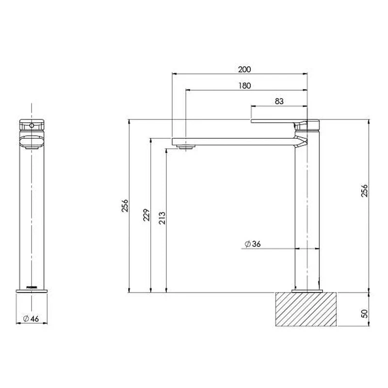 Phoenix Teel Vessel Mixer - Chrome - Image 2