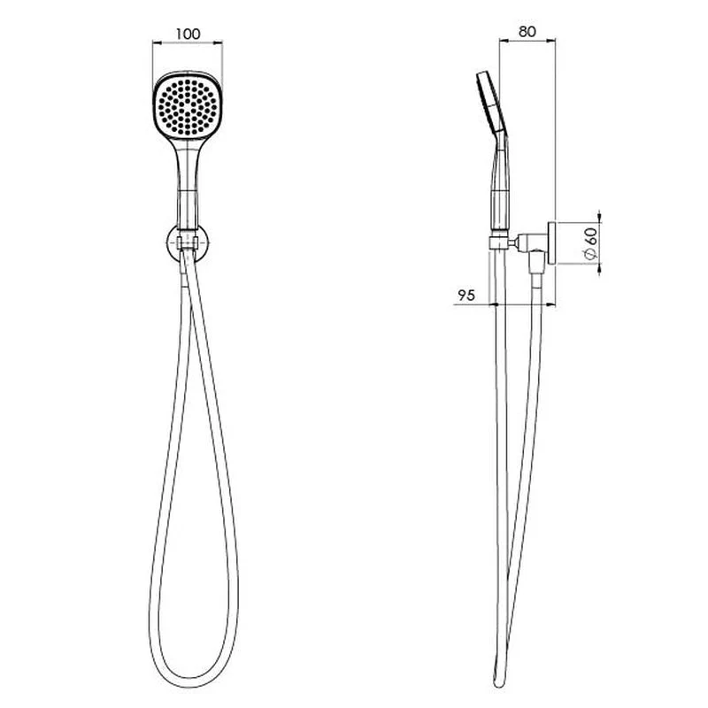 Phoenix Teva Hand Shower - Black Matte - Image 2
