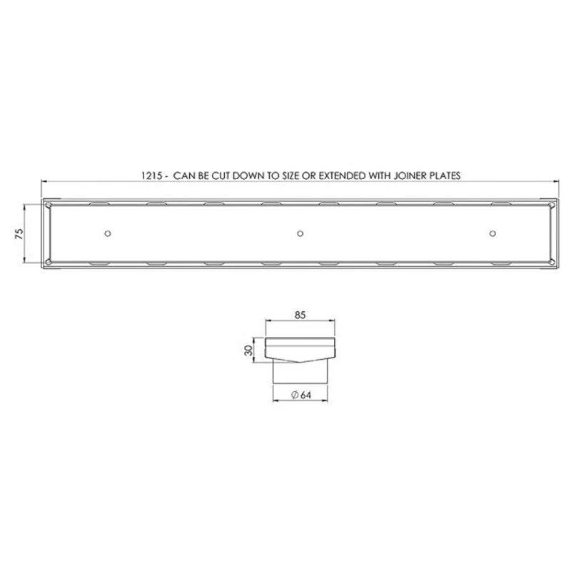 Phoenix Adjustable Tile Insert Drain 75mm - Stainless Steel - Image 3