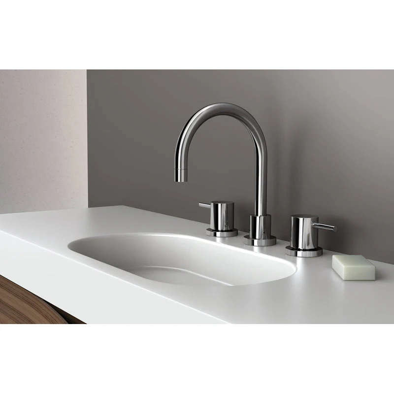Phoenix Vivid Pin Lever Basin Set Swivel Gooseneck Outlet - Chrome - Image 3