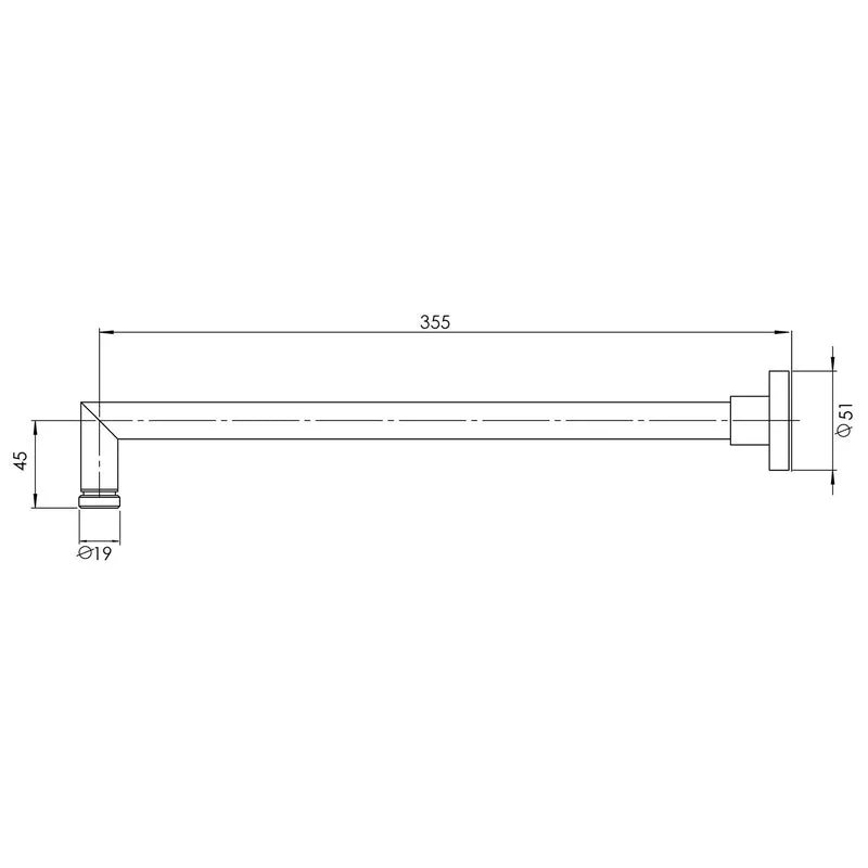 Phoenix Vivid Shower Arm - Chrome - Image 2