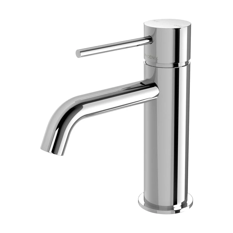 Phoenix Vivid Slimline Basin Mixer Curved Outlet - Chrome