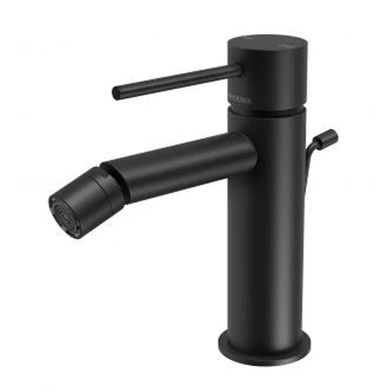 Phoenix Vivid Slimline Bidet Mixer with Pop-Up Waste - Black Matte