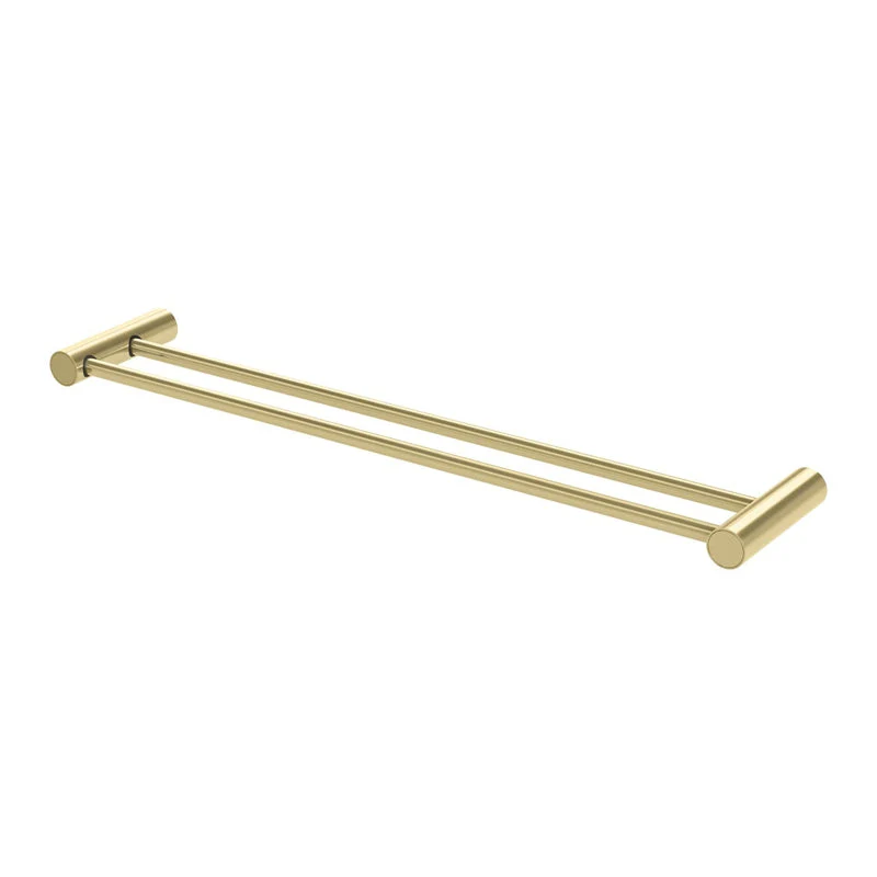 Phoenix Vivid Slimline Double Towel Rail 600mm - Brushed Gold