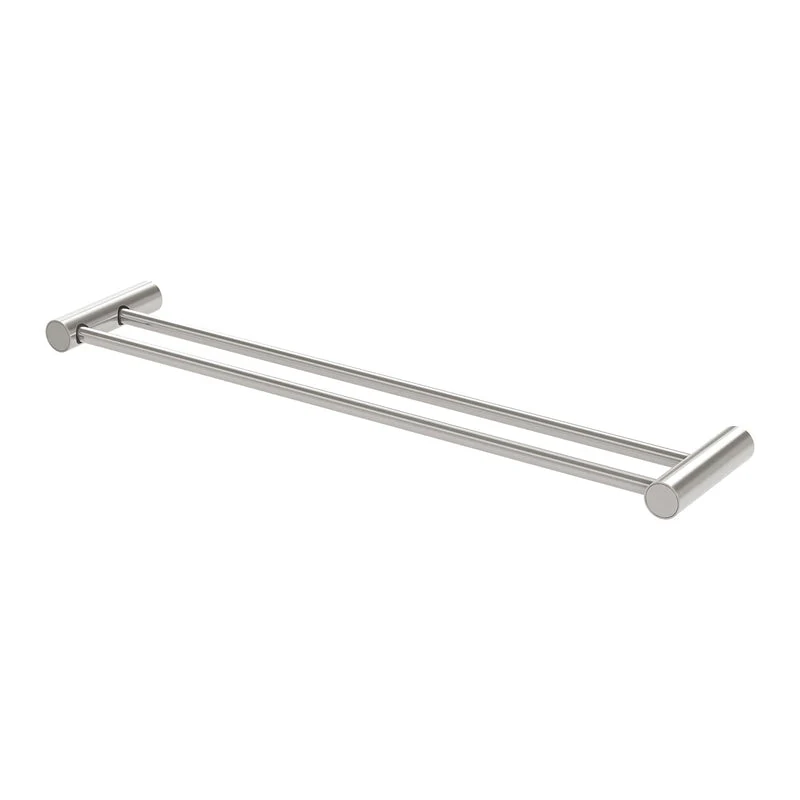 Phoenix Vivid Slimline Double Towel Rail 600mm - Brushed Nickel