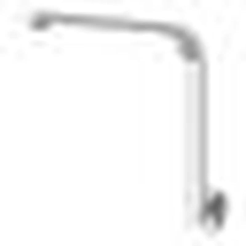 Phoenix Vivid Slimline High-Rise Shower Arm Round Plate - Brushed Nickel