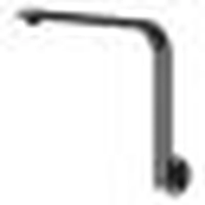 Phoenix Vivid Slimline High-Rise Shower Arm Round Plate - Black Matte