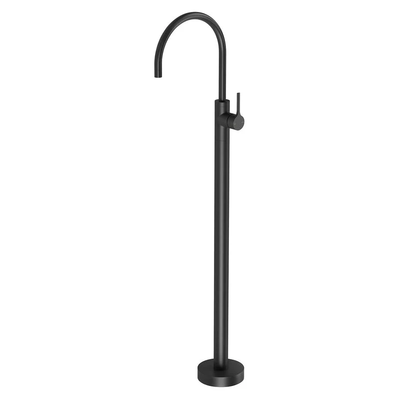 Phoenix Vivid Slimline Oval Floor Mounted Bath Mixer - Black Matte