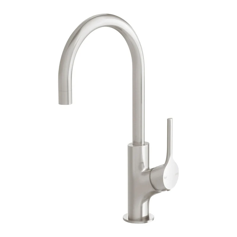 Phoenix Vivid Slimline Oval Kitchen Sink Mixer Tap 160mm Gooseneck - Brushed Nickel