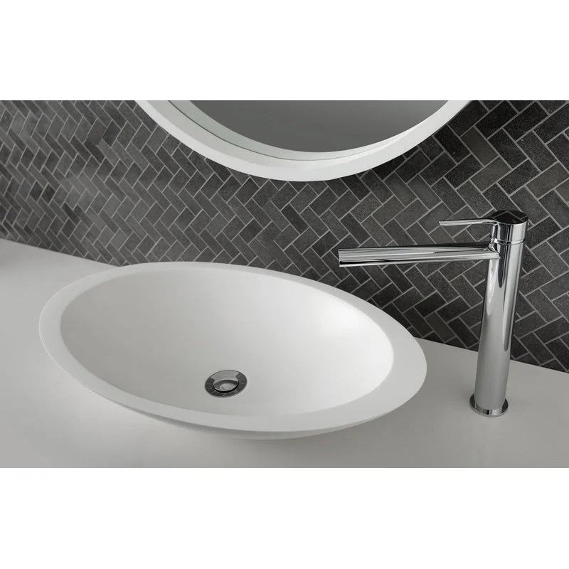 Phoenix Vivid Slimline Oval Vessel Mixer - Brushed Nickel - Image 4