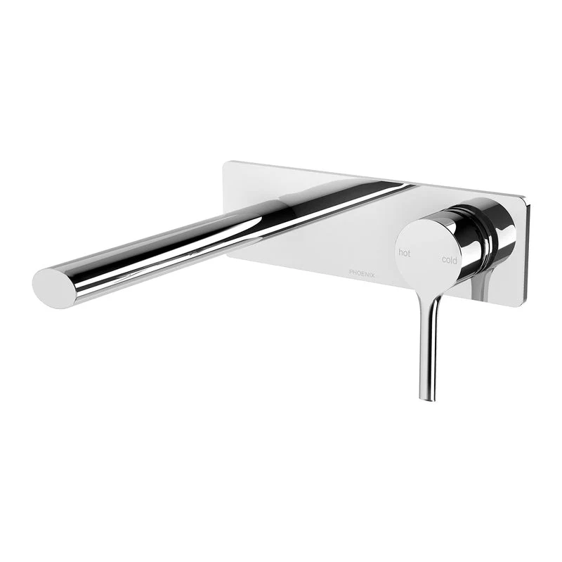 Phoenix Vivid Slimline Oval Wall Basin Mixer Set 175mm - Chrome