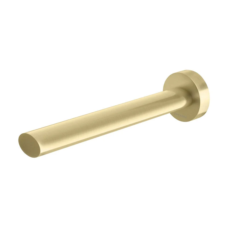 Phoenix Vivid Slimline Oval Wall Basin Outlet 180mm - Brushed Gold