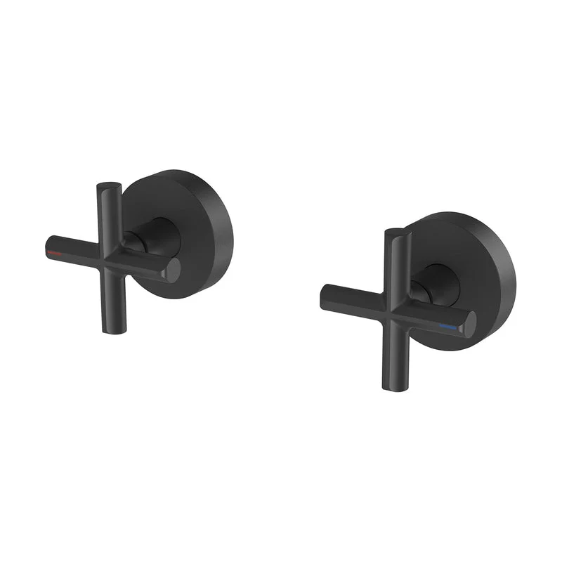 Phoenix Vivid Slimline Plus Wall Top Assemblies 15mm Extended Spindles - Black Matte