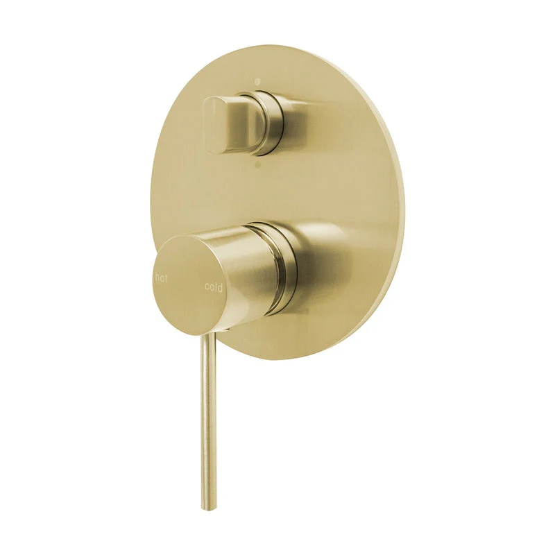 Phoenix Vivid Slimline Shower / Bath Diverter Mixer - Brushed Gold