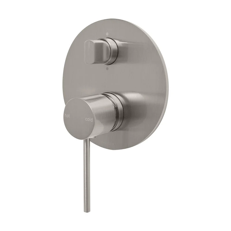 Phoenix Vivid Slimline Shower / Bath Diverter Mixer - Brushed Nickel