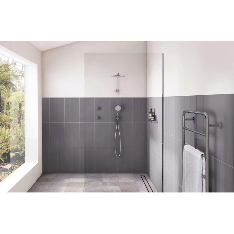Phoenix Vivid Slimline Towel Ladder 800 X 500mm - Brushed Carbon - Image 3