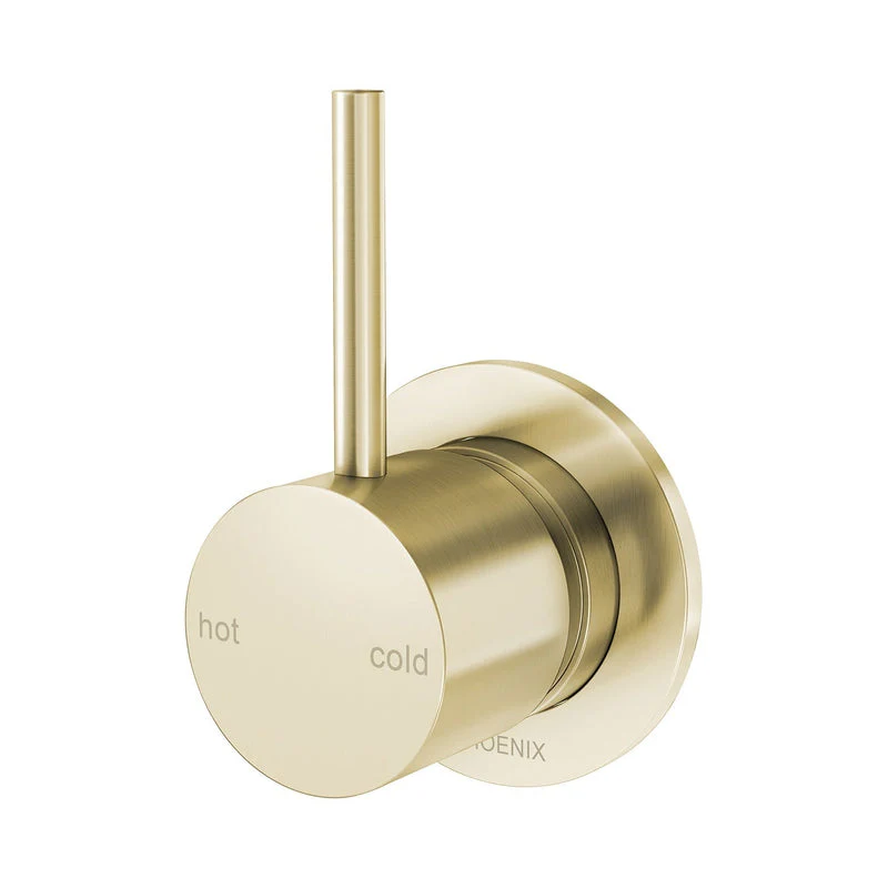 Phoenix Vivid Slimline Up Shower / Wall Mixer - Brushed Gold