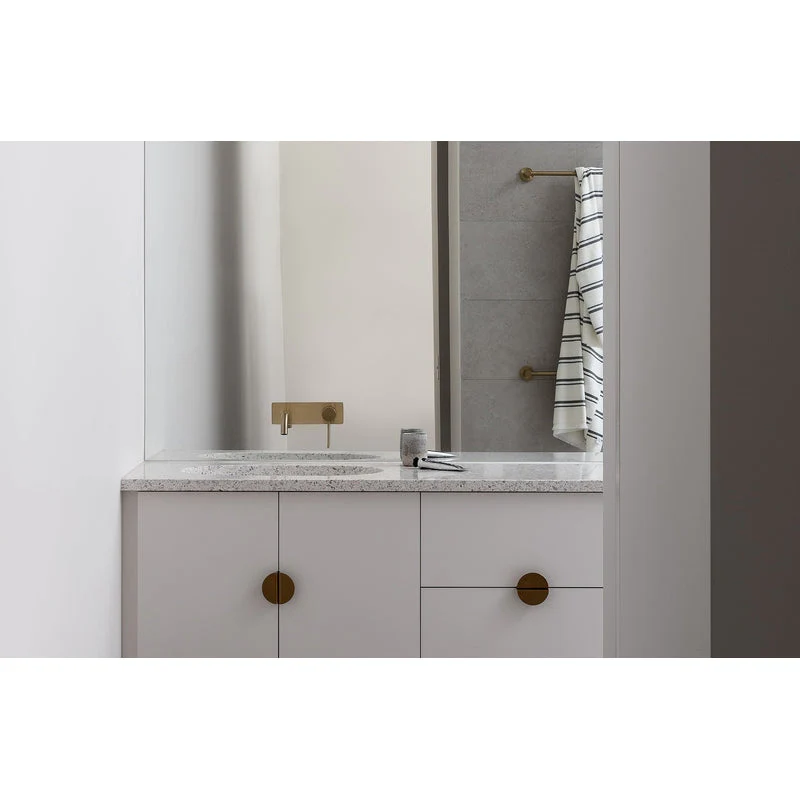 Phoenix Vivid Slimline Wall Basin Mixer Set 180mm Curved - Brushed Carbon - Image 4