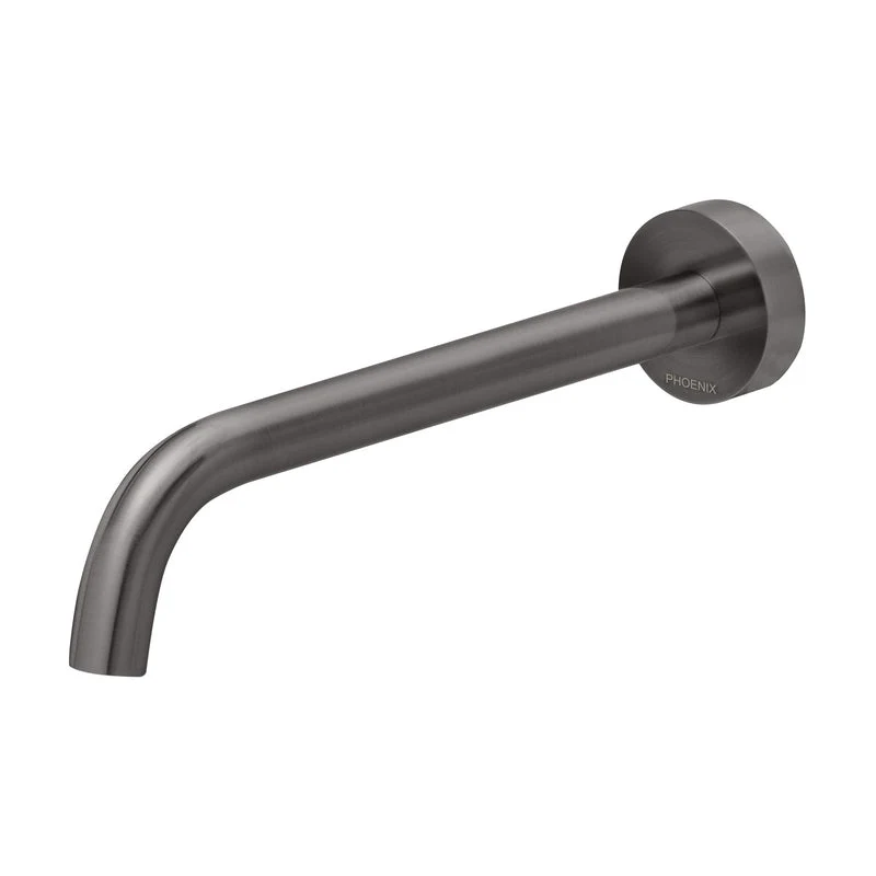 Phoenix Vivid Slimline Wall Basin Outlet 230mm Curved - Brushed Carbon