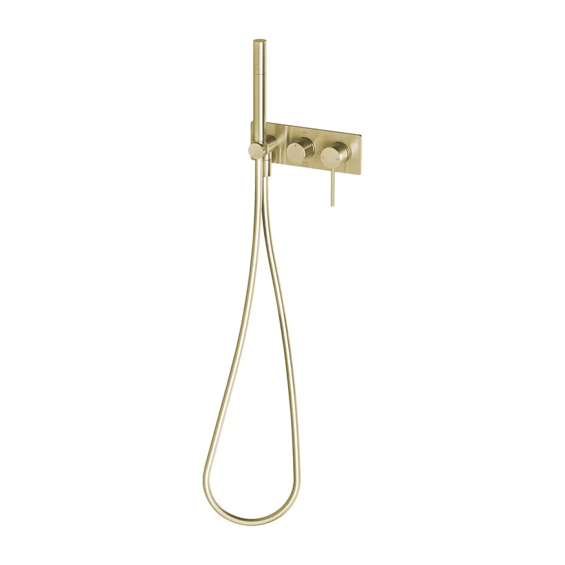 Phoenix Vivid Slimline Wall Shower System - Brushed Gold