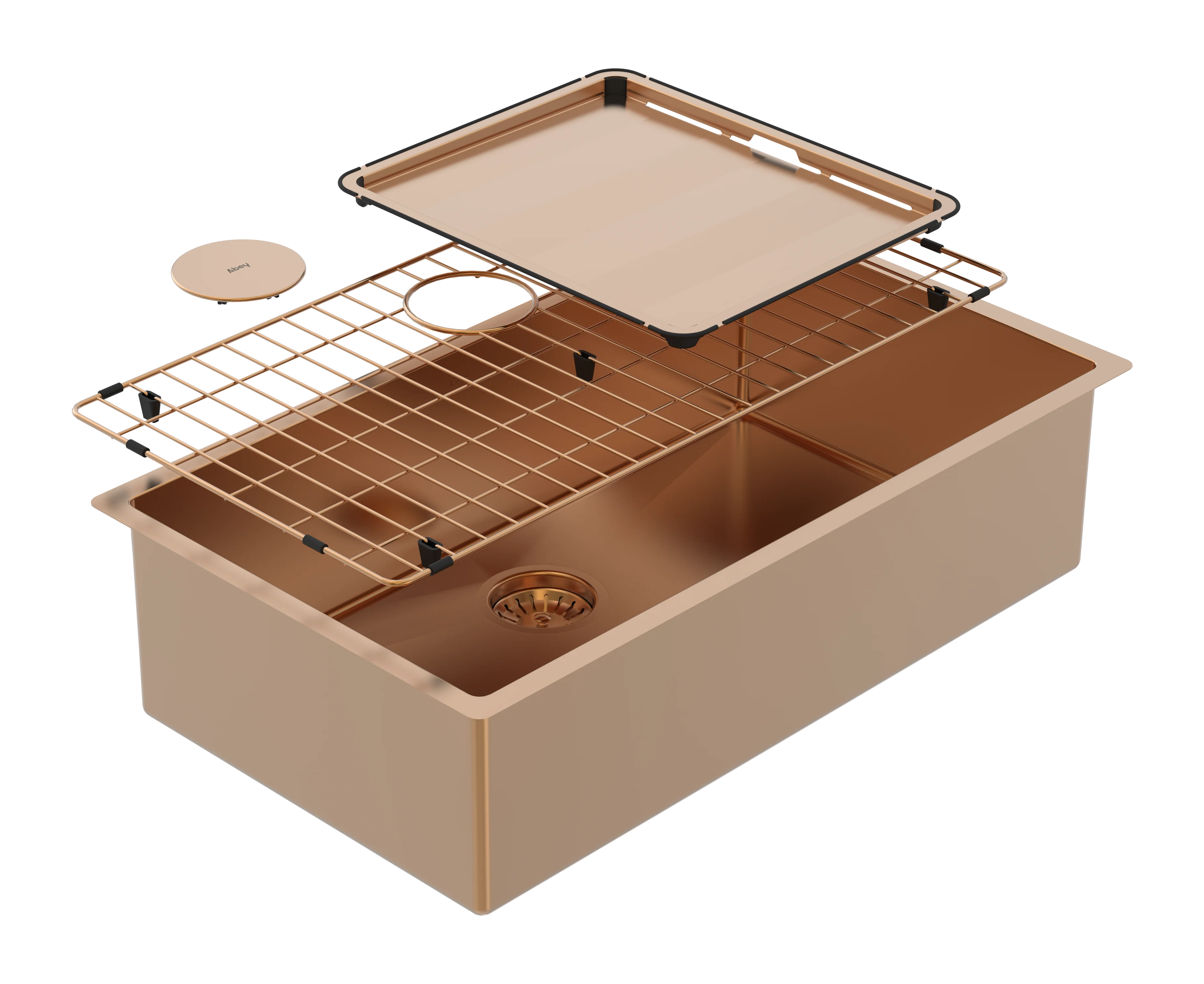 Abey Piazza Large Single Bowl Sink - Artisan Copper