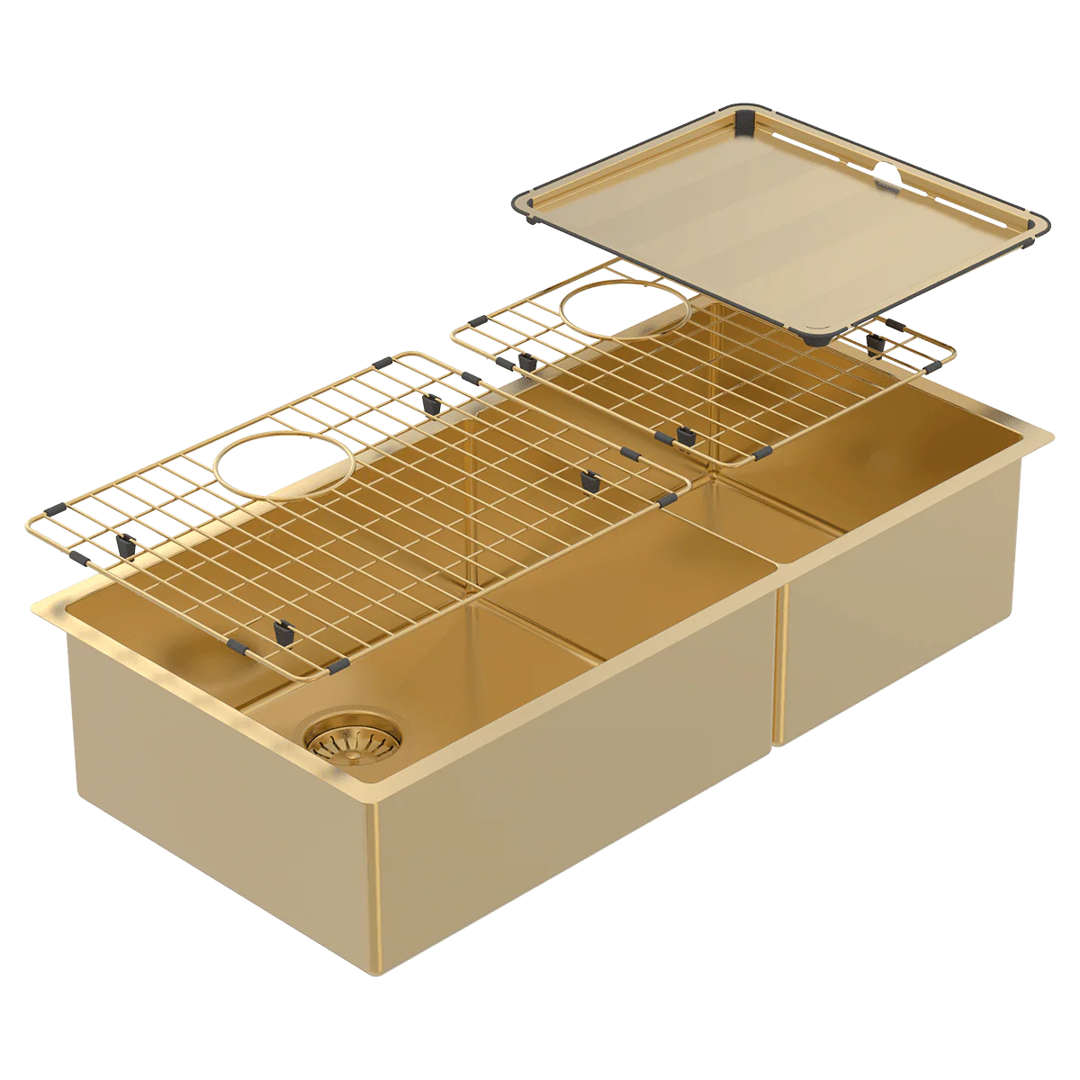 Abey Piazza One & 3/4 Square Bowl Sink - Eureka Gold