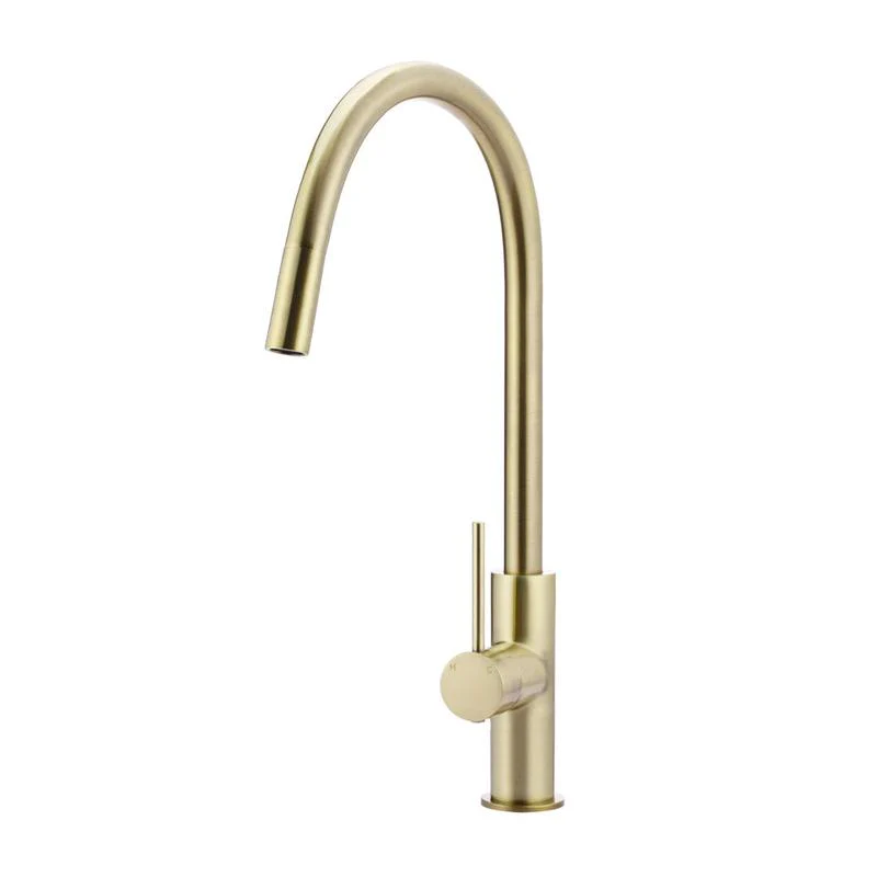Meir Round Piccola Pull Out Kitchen Sink Mixer Tap - PVD Tiger Bronze