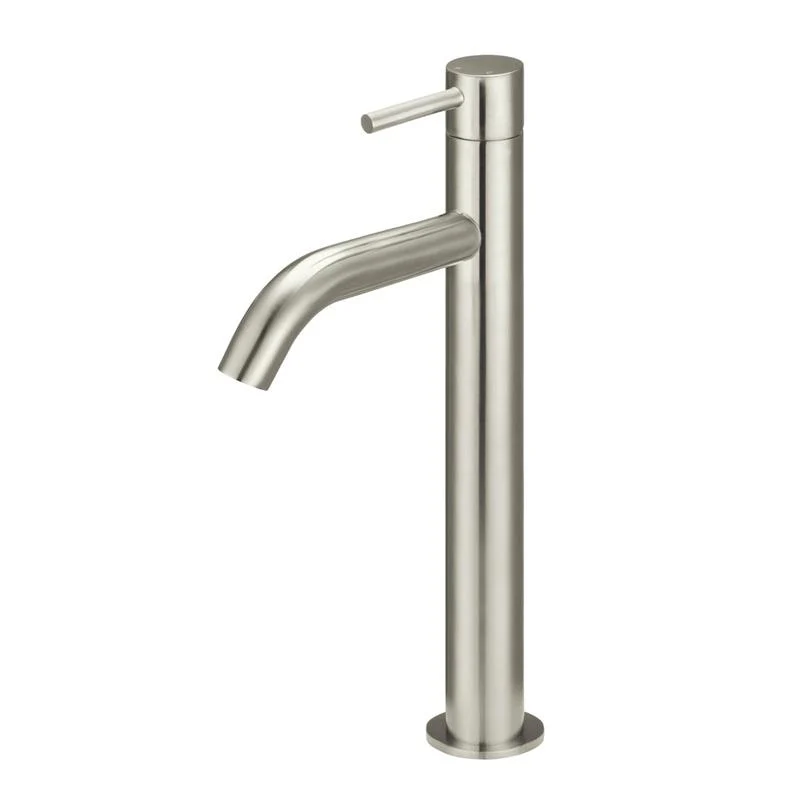 Meir Piccola Tall Basin Mixer Tap with 130mm Spout - PVD Brushed Nickel