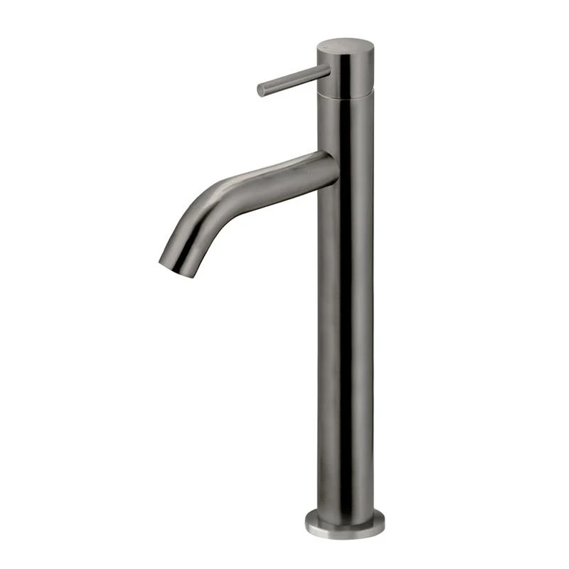 Meir Piccola Tall Basin Mixer Tap with 130mm Spout - Shadow Gun Metal