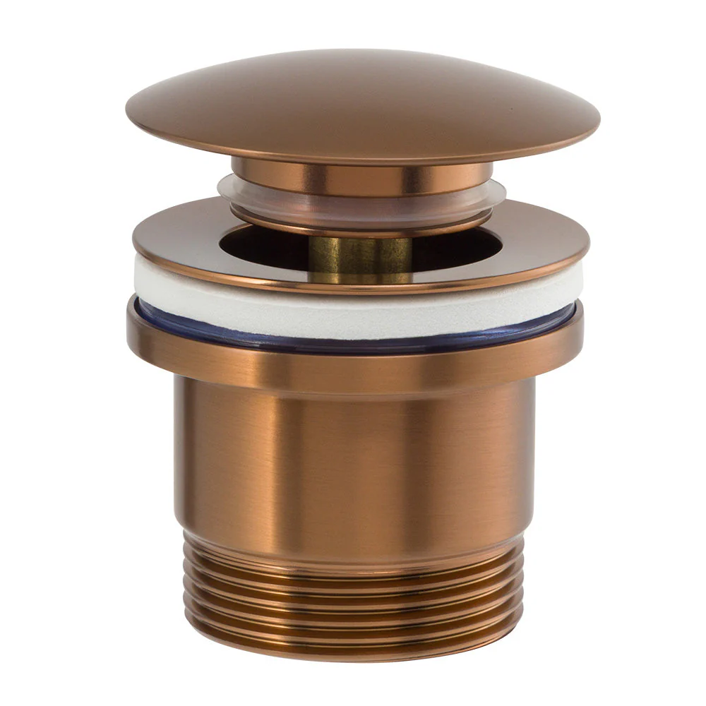 Mixx Plug & Waste Universal Dome Pop Up Waste - Brushed Bronze