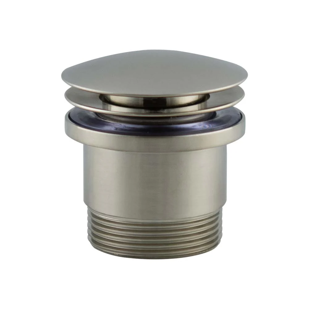 Mixx Plug & Waste Universal Dome Pop Up Waste - Brushed Nickel