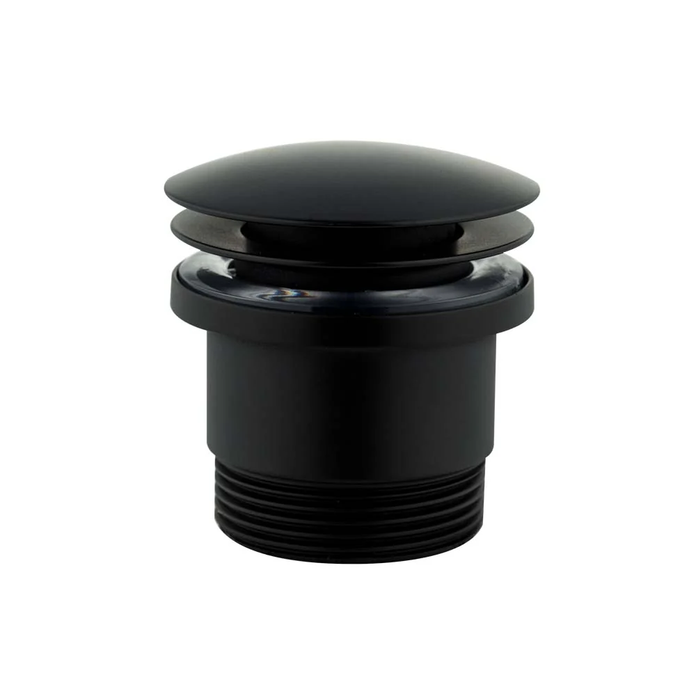 Mixx Plug & Waste Universal Dome Pop Up Waste - Matt Black