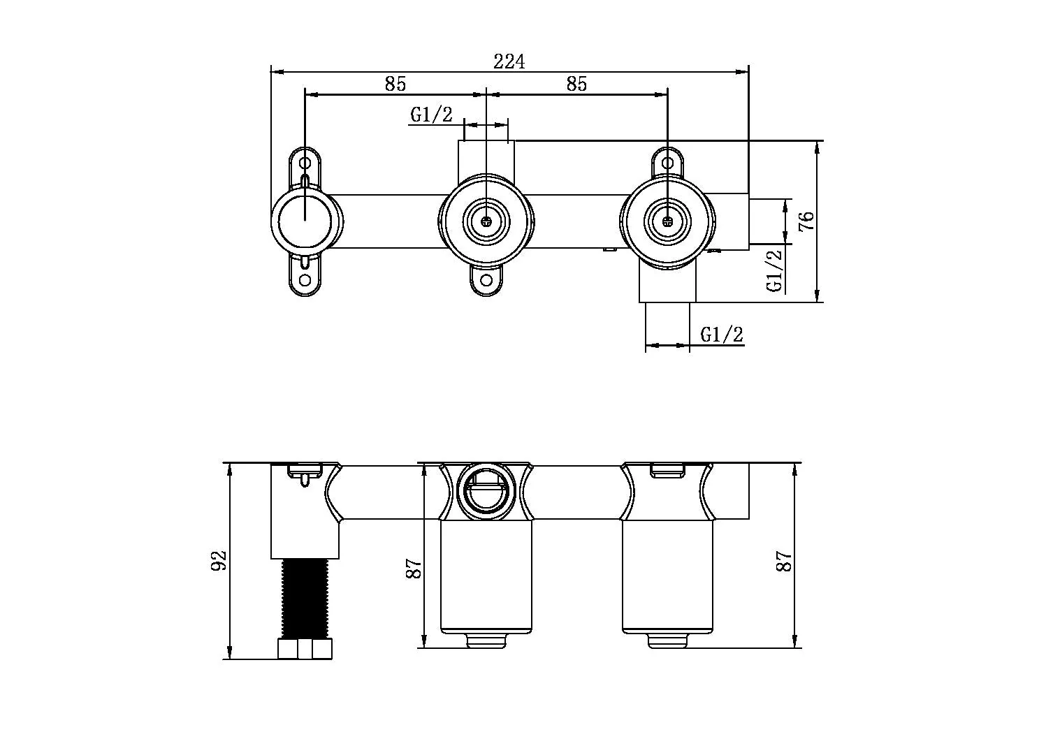 Nero Premium Universal Progressive Shower System Body Only - Image 2