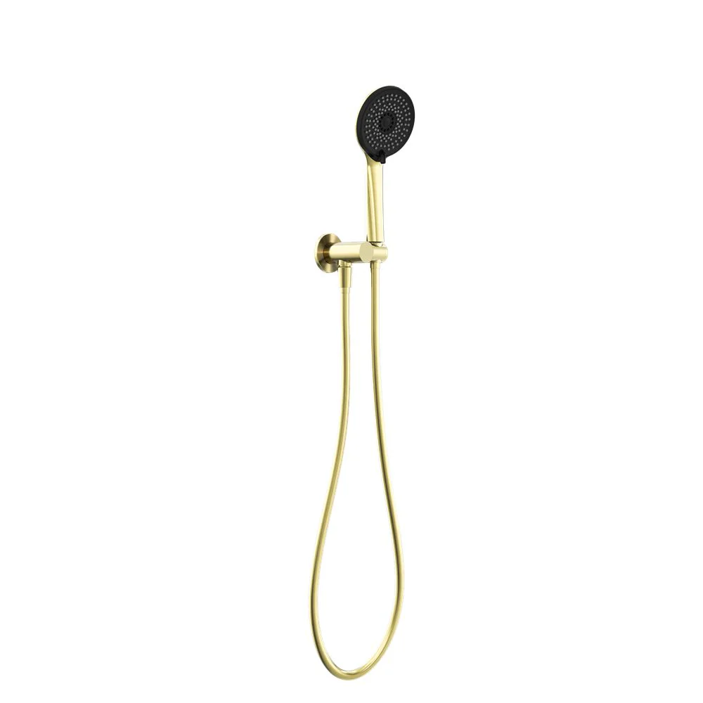 Nero Project Round Shower On Bracket - Brushed Gold