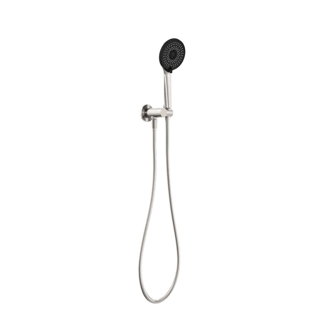 Nero Project Round Shower On Bracket - Brushed Nickel