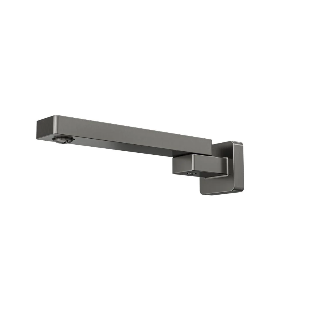 Linsol Quadra Swivel Wall Bath Spout - Gunmetal
