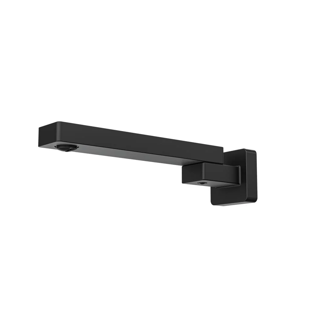 Linsol Quadra Swivel Wall Bath Spout - Matte Black