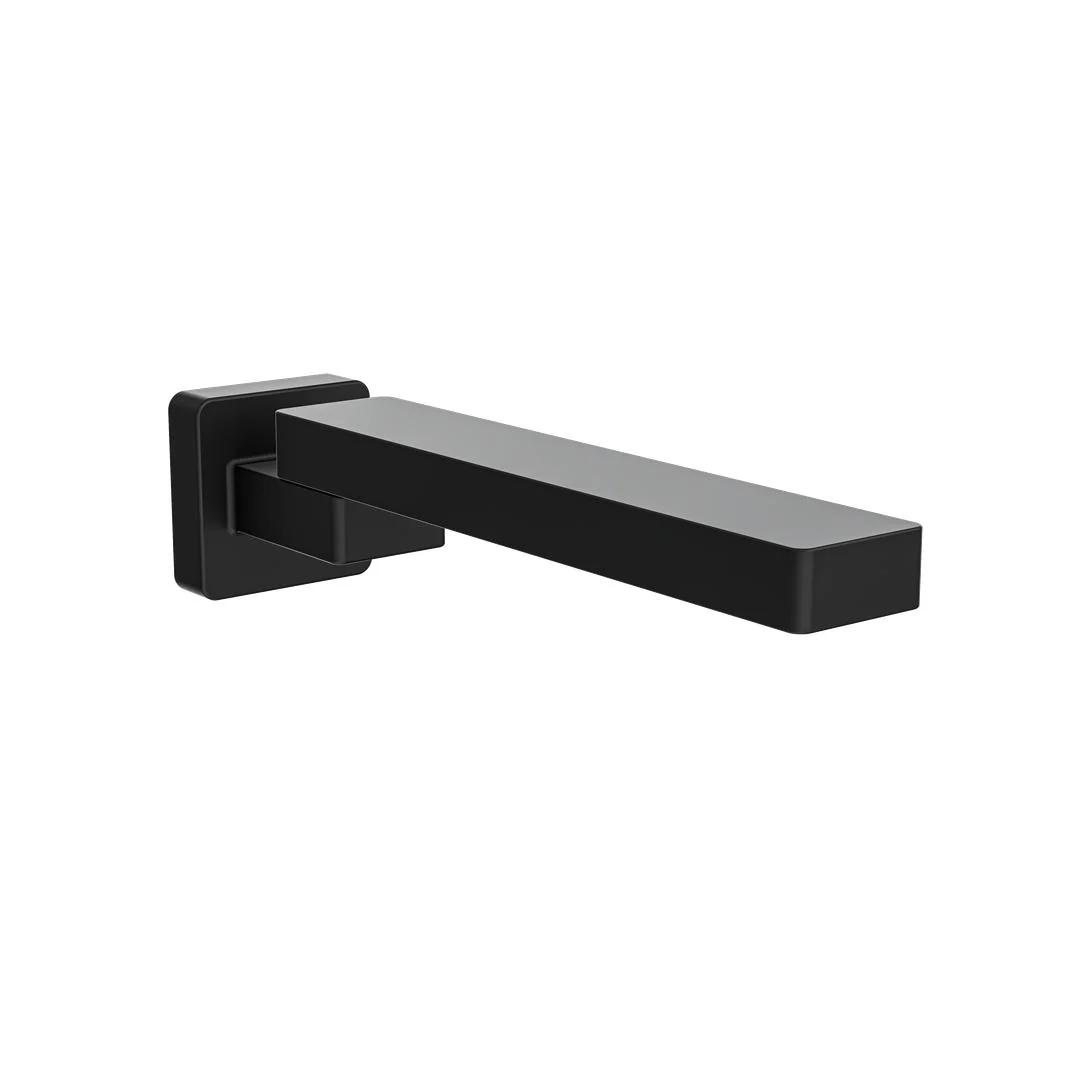 Linsol Quadra Swivel Wall Bath Spout - Matte Black - Image 3