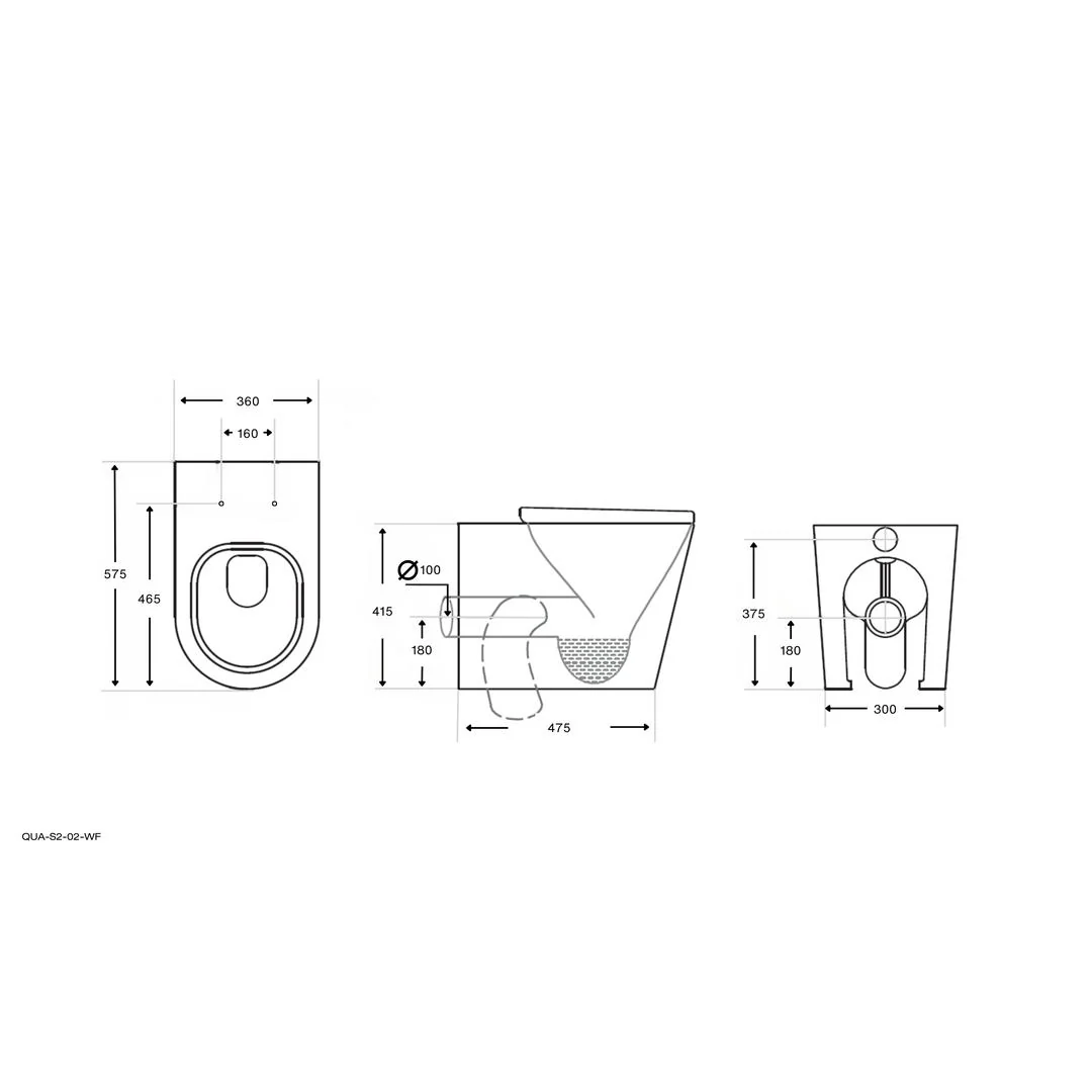 Linsol Quay S2 Rimless Wall Face Pan  - Chrome - Image 4