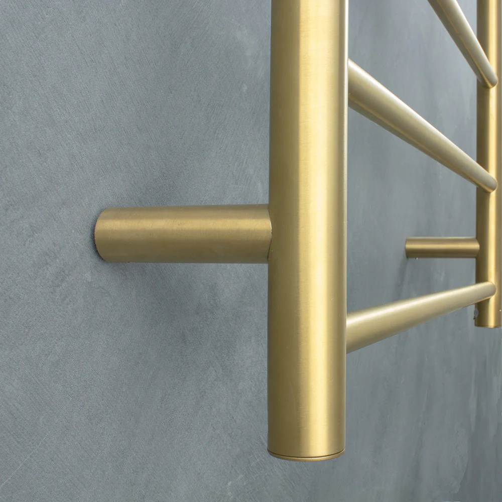 Radiant Heated Round Ladder 430 x 1100mm - Brushed Gold - Image 2