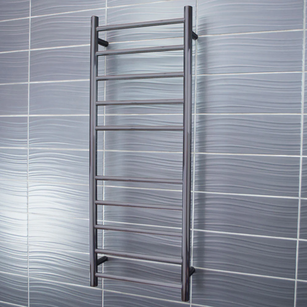 Radiant Heated Round Ladder 430 x 1100mm - Gun Metal Grey
