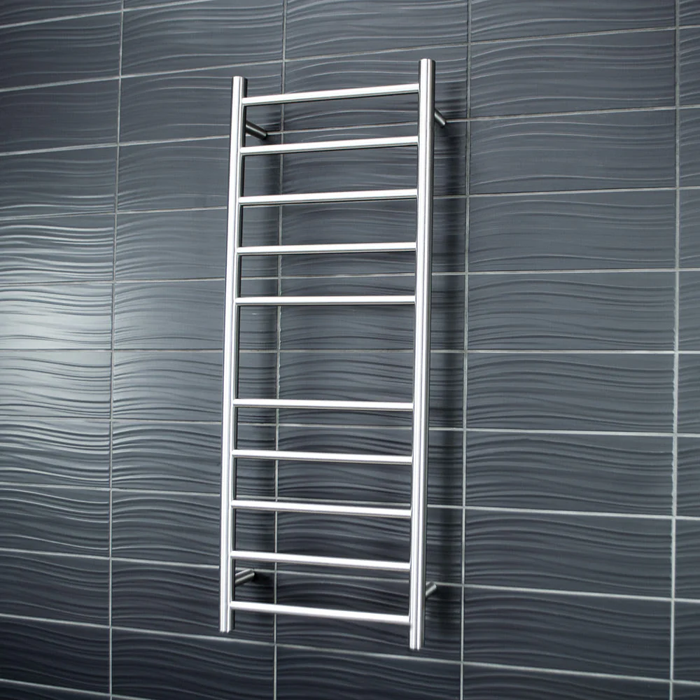 Radiant Heated Round Ladder 530 x 700mm - Brushed Satin