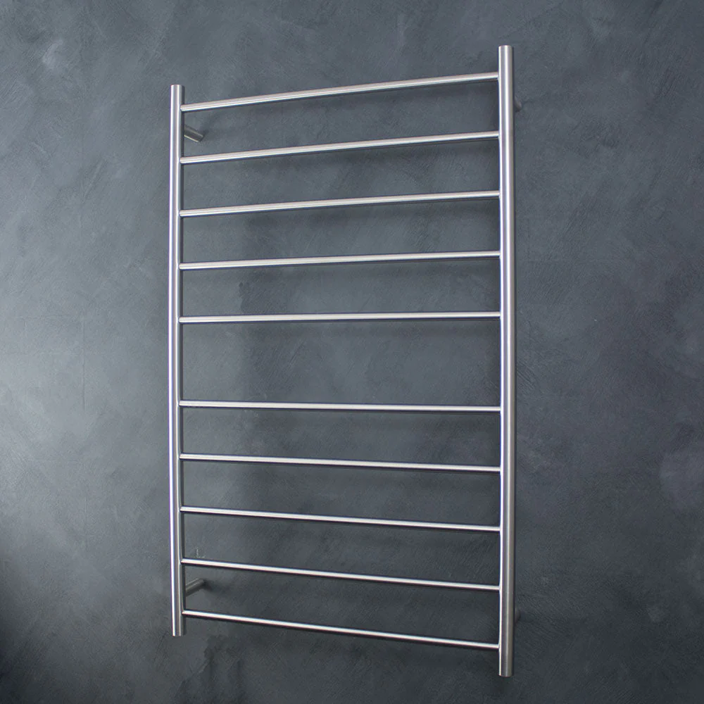 Radiant Heated Round Ladder 750 x 1200mm - Brushed Satin