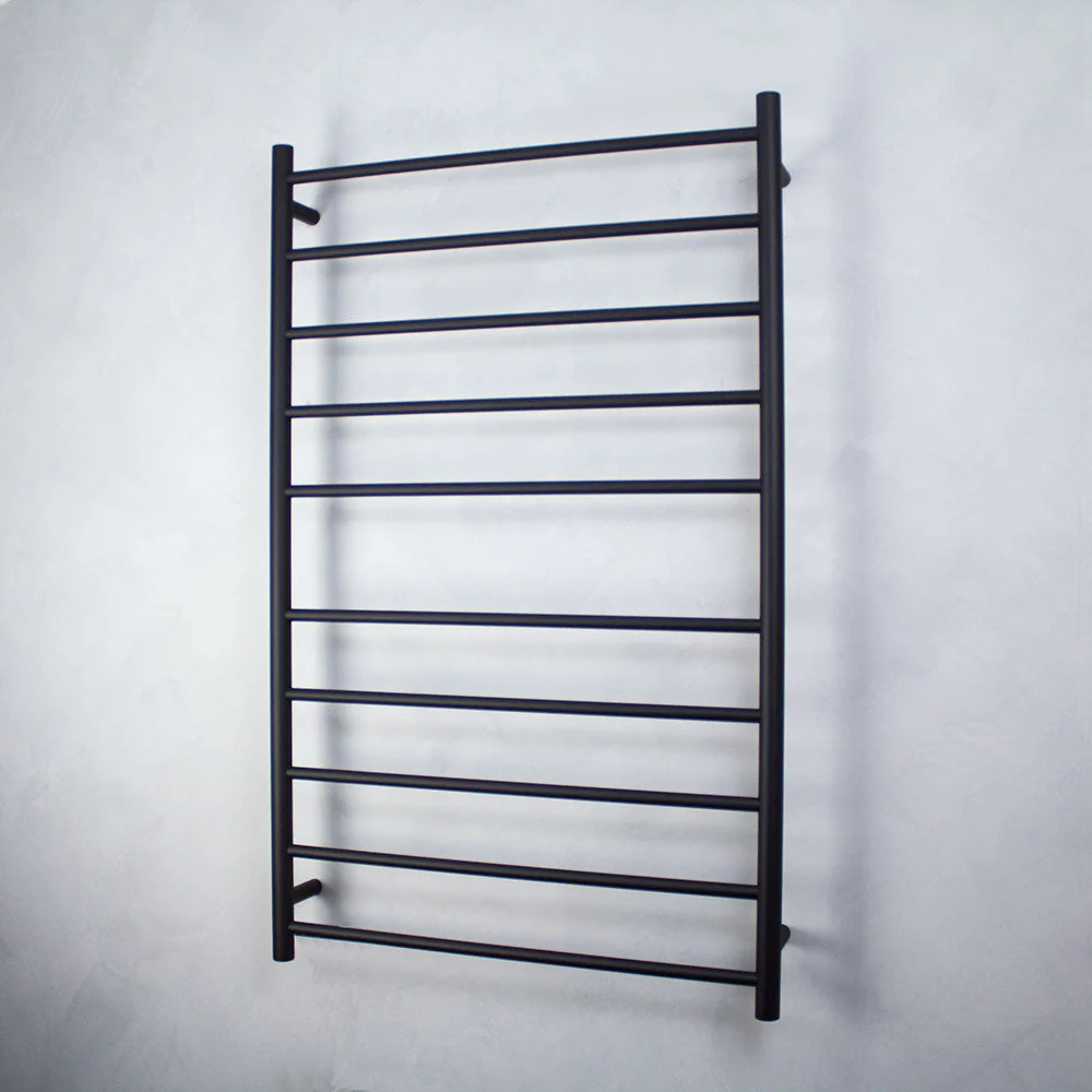 Radiant Heated Round Ladder 750 x 1200mm - Matt Black