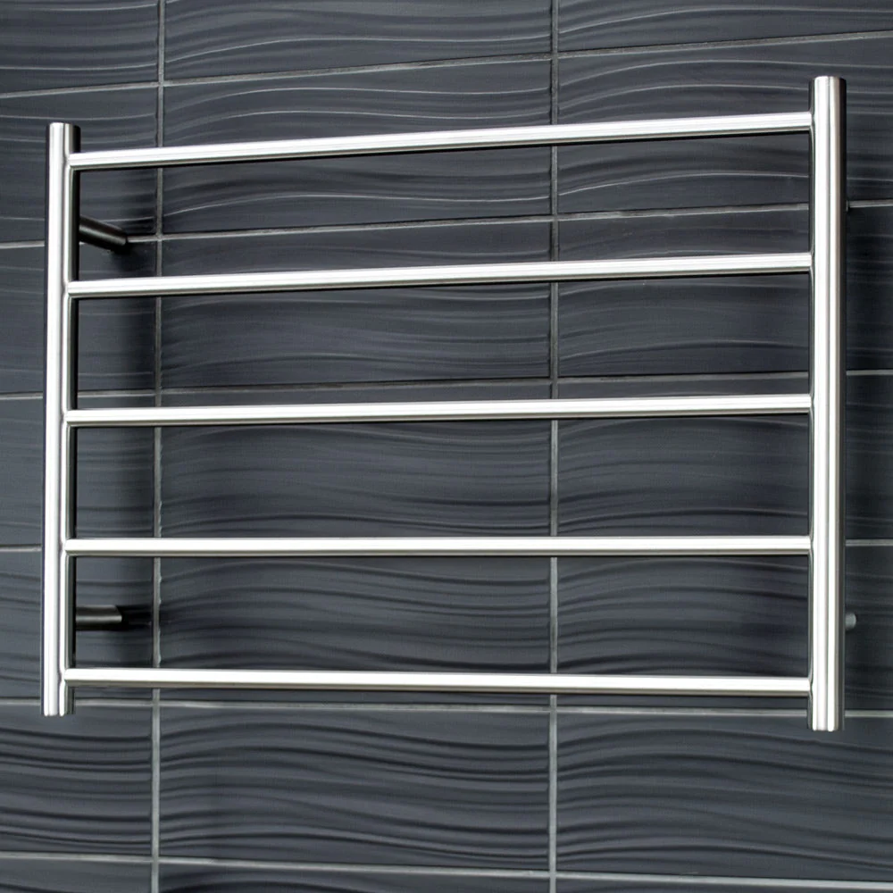 Radiant Heated Round Ladder 750 x 550mm - Brushed Satin