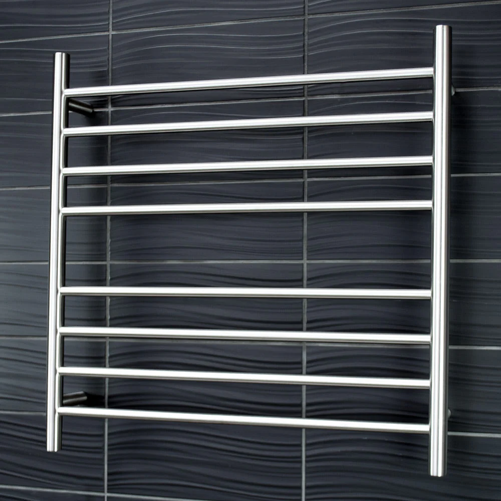 Radiant Heated Round Ladder 750 x 750mm - Brushed Satin