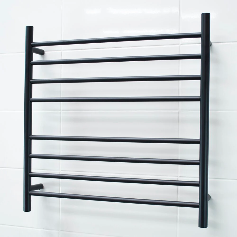 Radiant Heated Round Ladder 750 x 750mm - Matt Black