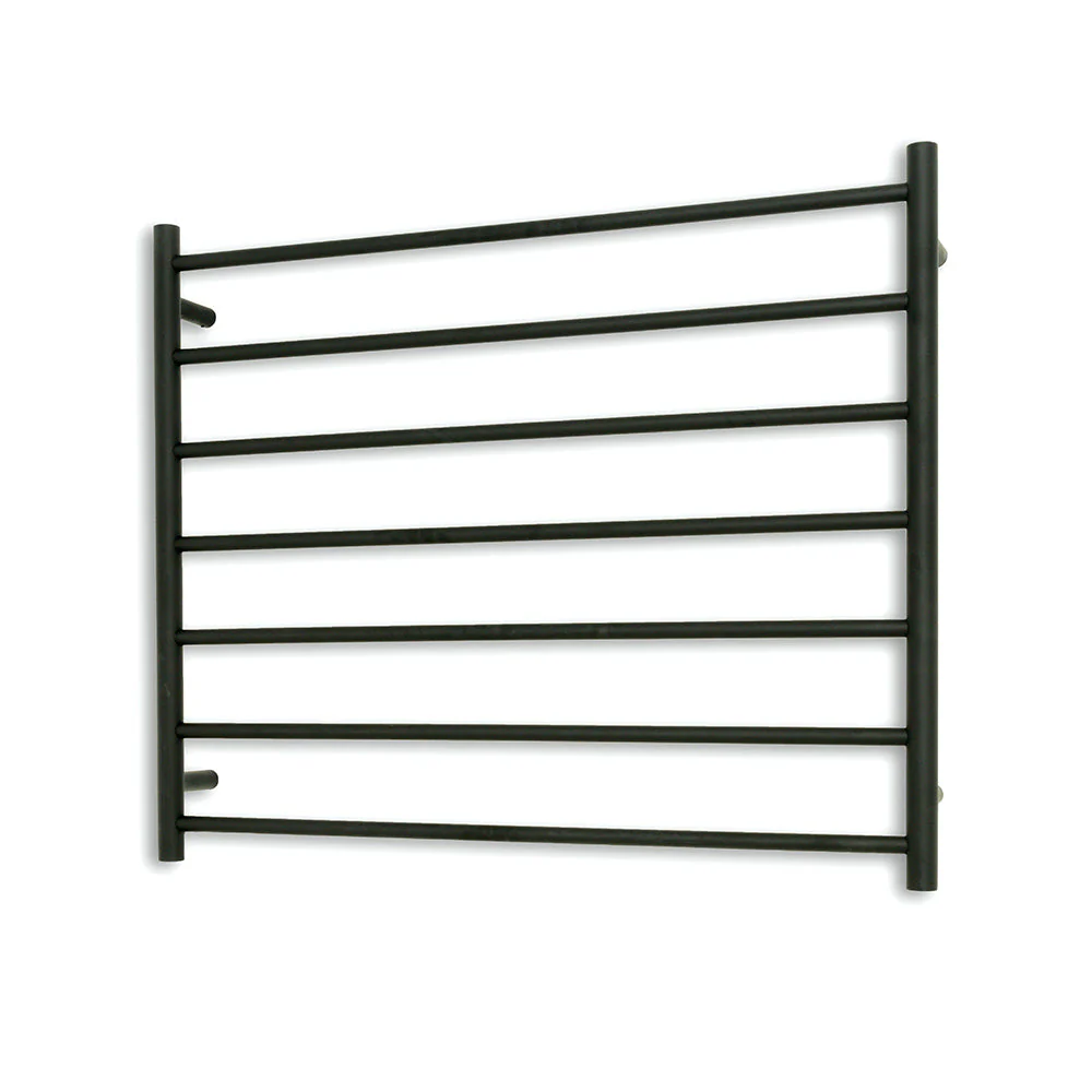 Radiant Heated Round Ladder 900 x 750mm - Matt Black